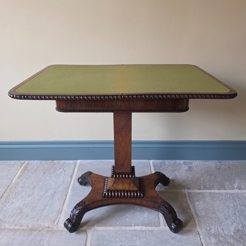 Quality rosewood card table - a,