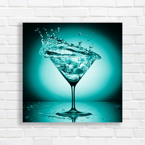Martini glass splash - glass,