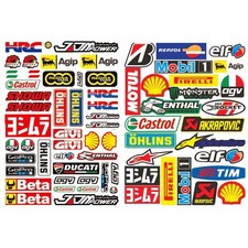 68x Stickers 2 A4 Sheets -