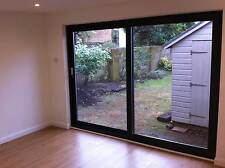 Grey on White Sliding Patio uPVC / Patio Doors / 1500mm x 2100mm / BRAND NEW