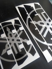 Yamaha DT DTR DT125R Grill Graphics (Black and Metallic Silver)