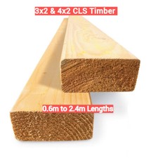 CLS Timber 3x2 4x2 - Studwork Timber Lengths 0.6m to 2.4m PACK DEALS