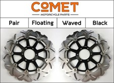 Yamaha FZS 600 Fazer 1998-2003 [Pair of Front Comet WF-Series Black Brake Discs]