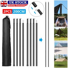 2x200cm Tent Poles Universal