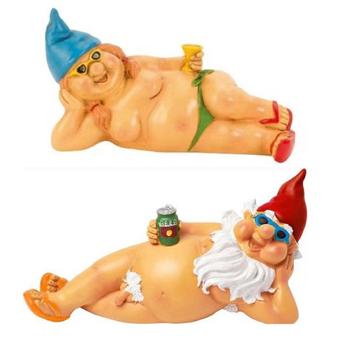 1pair nudist garden gnome - 1pair,