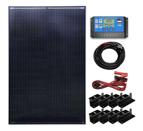 Black 250w solar panel - black,