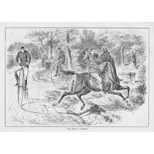 Victorian horse rider penny - victorian,