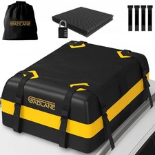 GADLANE Car Roof Bag 15 Cubic Feet Waterproof Storage Box Camping Trip Yellow