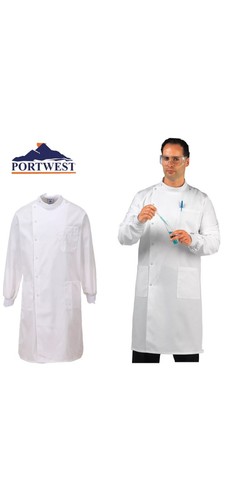 White howie lab coat - white,