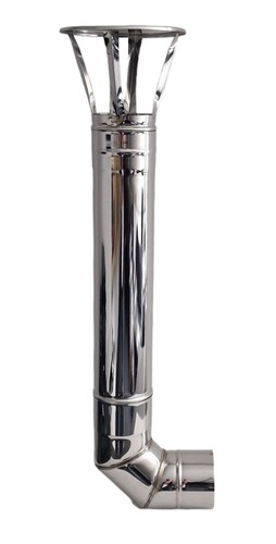 Chimney rigid pipe with - rigid, elbow