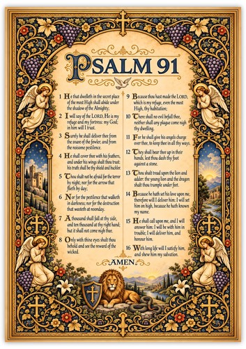 Psalm poster christian - 91,