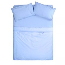 ComforCare Flame Retardant Bed Linen Double Fitted Sheet With X2 Pillowcases