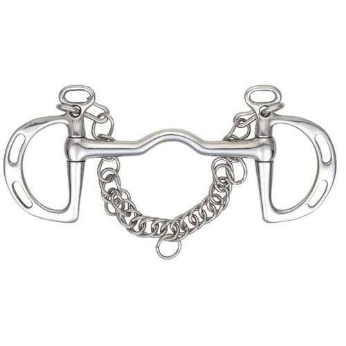 Shires slotted cheek port - cheek,
