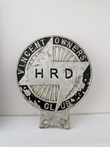 Vincent hrd owners club badge - club,