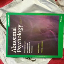 Abnormal Psychology By Kring &