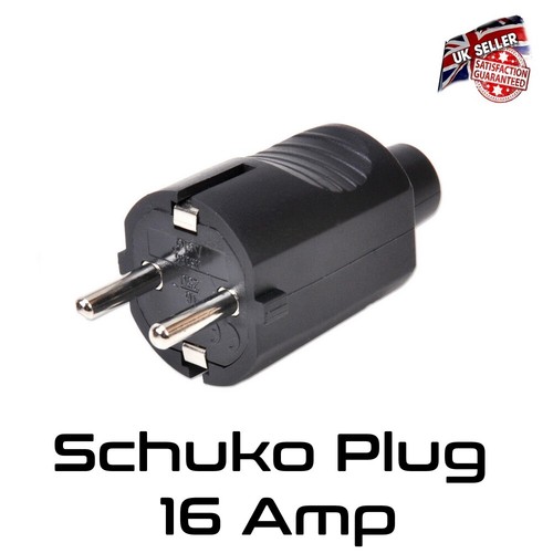 Euro schuko plug rewireable - euro,