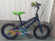 Ben 10 Alien Force Kids Bike Navy Blue Green 1st Bike 14" Wheels Used Free UK 📮