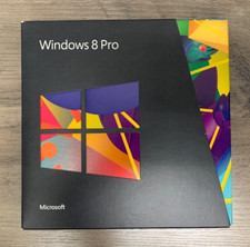 Microsoft Windows 8 Pro 32/64 Bit Edition with Authentic Key Card Pre-Owned
