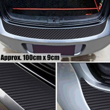 Carbon Fiber Black Car Rear Bumper Trunk Protector Trim Sticker Car Accessories
