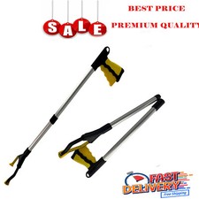 LONG REACH GRABBER REACHER LITTER PICKER HELPING HAND PICKUPTOOL FOLDABLE YELLOW