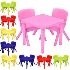 Kids Chairs Table Toddler set Strong Plastic play table Children Study Activity