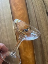 Vintage Babycham Glass Unusual Style With branding and deer but No Gilt Edging 