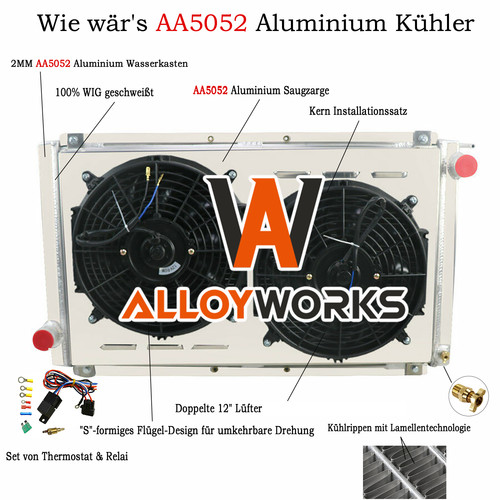 Row radiator shroud fan - radiator,