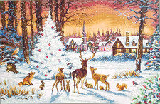 Snowy Night Christmas Tree