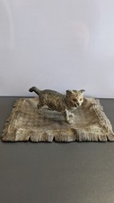 Antique c1900 Franz Bergman Austrian Bronze Standing Cat Large Signed