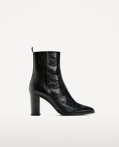 Zara women black leather - women's,