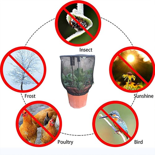 Black garden plant insect net - black,
