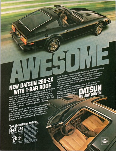 Datsun 280 bar roof - 280-zx, t-bar