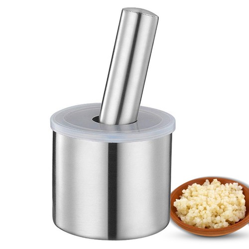 Steel garlic mortar and - mortar,