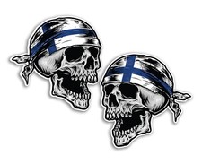 2 x 15cm Finland Flag Vinyl