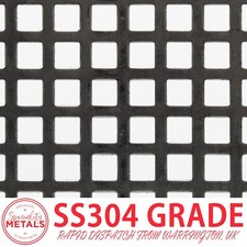 Stainless Steel Square Perforated Mesh | 10mm Hole, 15mm Pitch, 1.5mm Thick