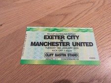 2004-05 Exeter City v Manchester Utd - FA Cup - Match Ticket
