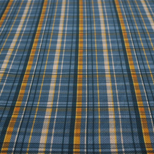 Blue tartan upholstery fabric - upholstery,