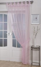 Plain Voile Curtain Panel Tab