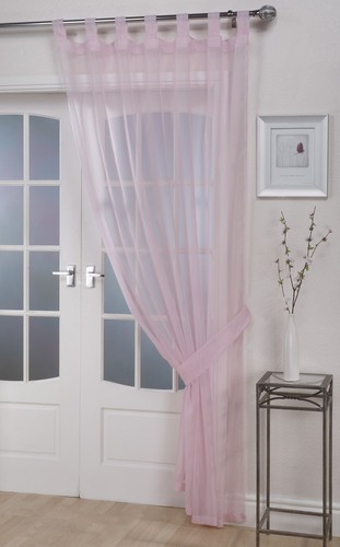 Plain voile curtain panel - voile,