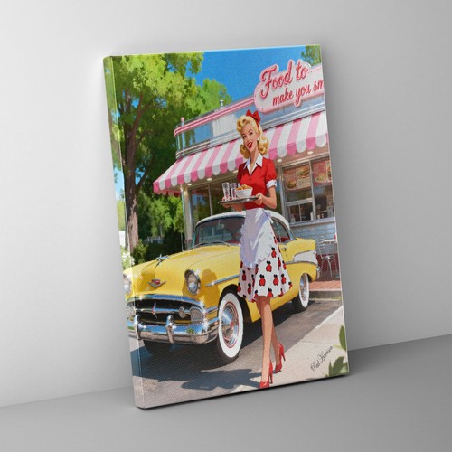 Retro 1950s american diner - ,
