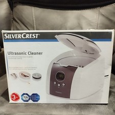 Silvercrest Ultrasonic Gentle Cleaner Jewellery DVD Coins Dentures LED Display 
