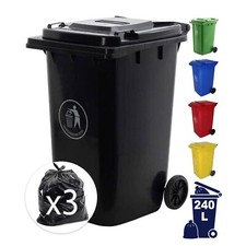 Express Wheelie Bin Large 80L-120L-140L-240 Litre Colour/Sizes Outdoor Rubbish