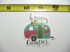 HAPPY CAMPER TEARDROP CAMPER BALLOONS SMALL STICKER DECAL S NATURE VACATION