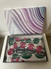 Lola Rose Pink Blue Green HANDPAINTED Abstract Modal & Wool Blend Scarf BNIB NEW