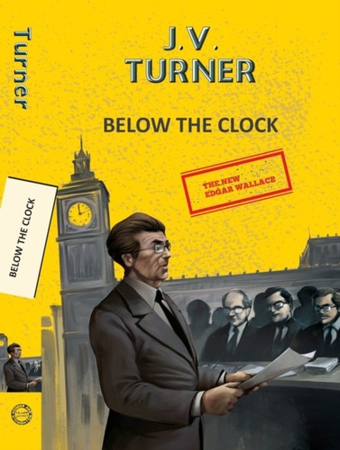 Below the clock - below,
