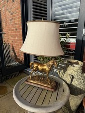 Vintage Horse Lamp  gold