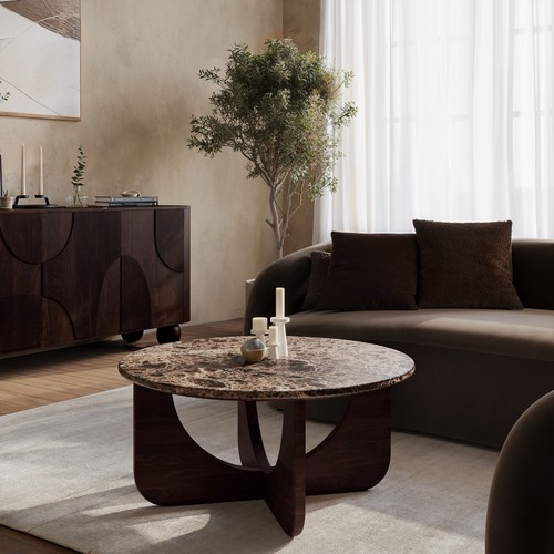 Large round brown marble - large, and