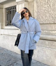 ZARA BLUE QUILTED JACKET WITH