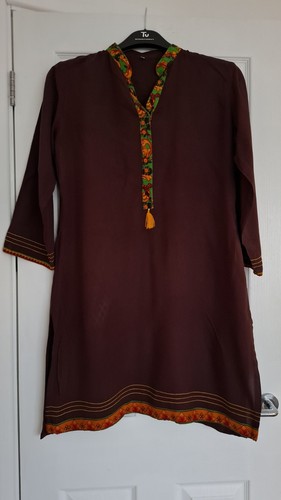 Ladies brown kurta kameez - kurta,