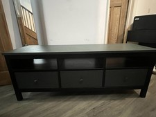 IKEA HEMNES TV UNIT WITH STORAGE - BLACK/GREEN